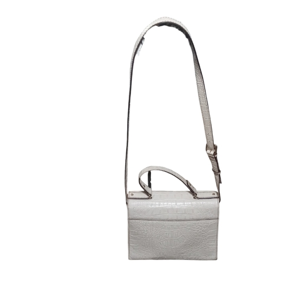 Kate Spade Doris Pebble Croc Embossed Leather Flap Satchel Crossbody Top Handle - Picture 5 of 9